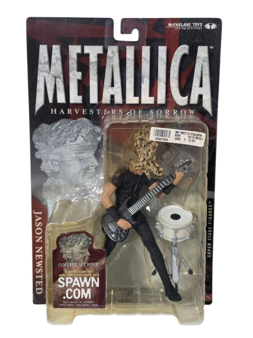 Metallica Jason Newsted McFarlane Harvester of Sorrow Figure 2001 Sealed